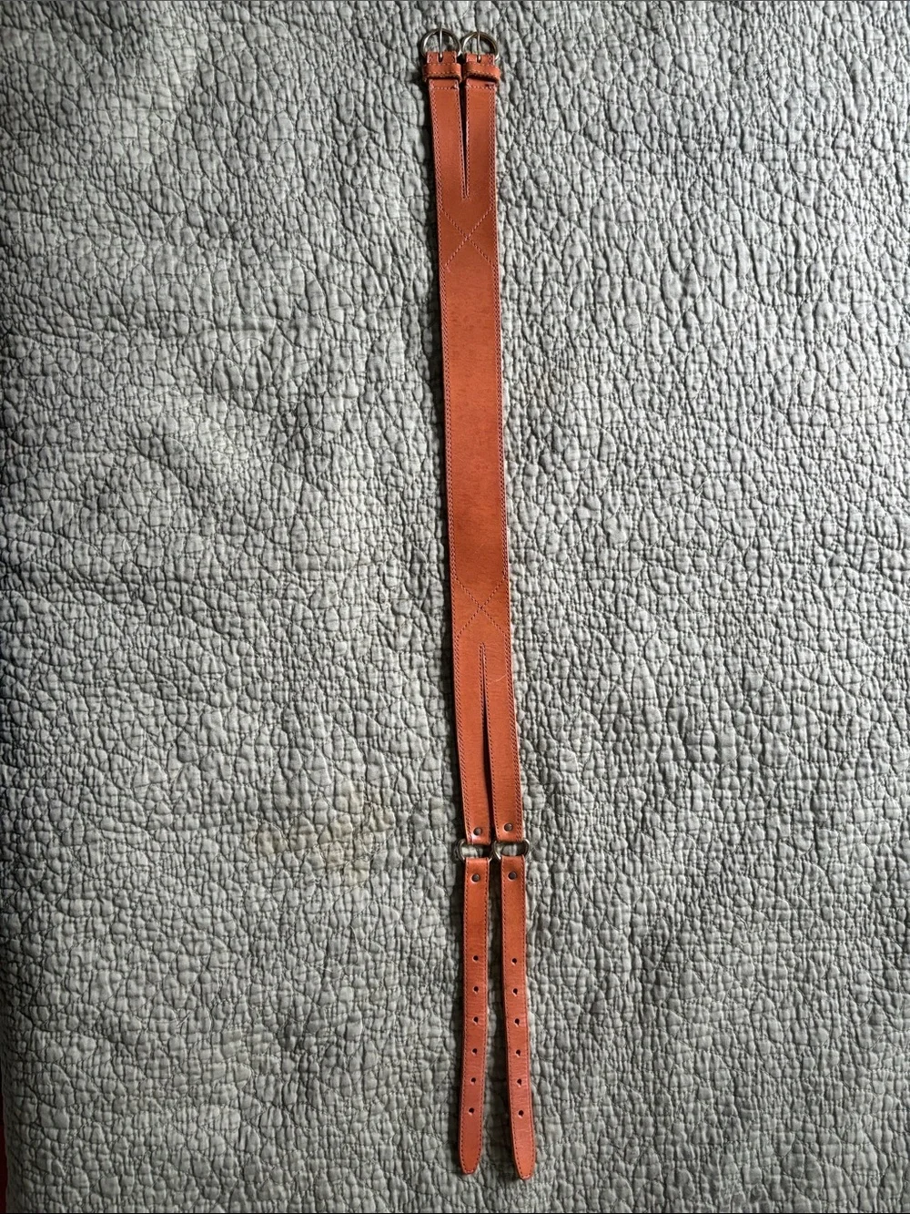 Ann Taylor Double Strap Tan Leather Belt S/M